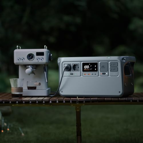 DJI Power 1000 V2 Tragbare Powerstation 1024Wh, 2600W Power Station Solar, LiFePO4 Akku, Kompakte Größe, Schnellladung in 37 Min. von 0% auf 80%, Elektrischer Generator für Camping/Zuhause/Wohnmobile