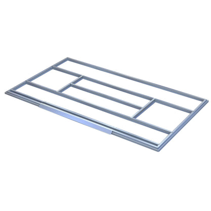 HATTORO P100 Metall Gerätehaus 213×130×173cm Geräteschuppen Schuppen Gartenhaus Outdoor (Hellgrau)