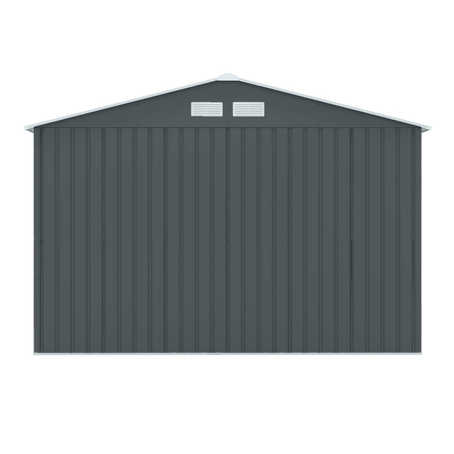 HATTORO S200 XXL Metall Gerätehaus 277x191x192cm Geräteschuppen Garten Schuppen Gartenhaus Satteldach (Anthrazit)