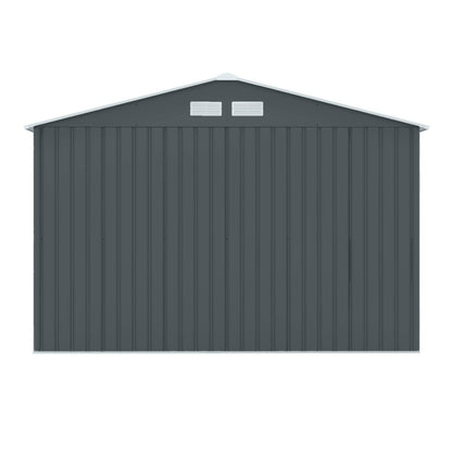 HATTORO S200 XXL Metall Gerätehaus 277x191x192cm Geräteschuppen Garten Schuppen Gartenhaus Satteldach (Anthrazit)