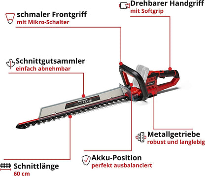 Einhell GE‑CH 18/60 Li‑Solo — Akku‑Heckenschere (60 cm Schnittlänge, Power X‑Change)