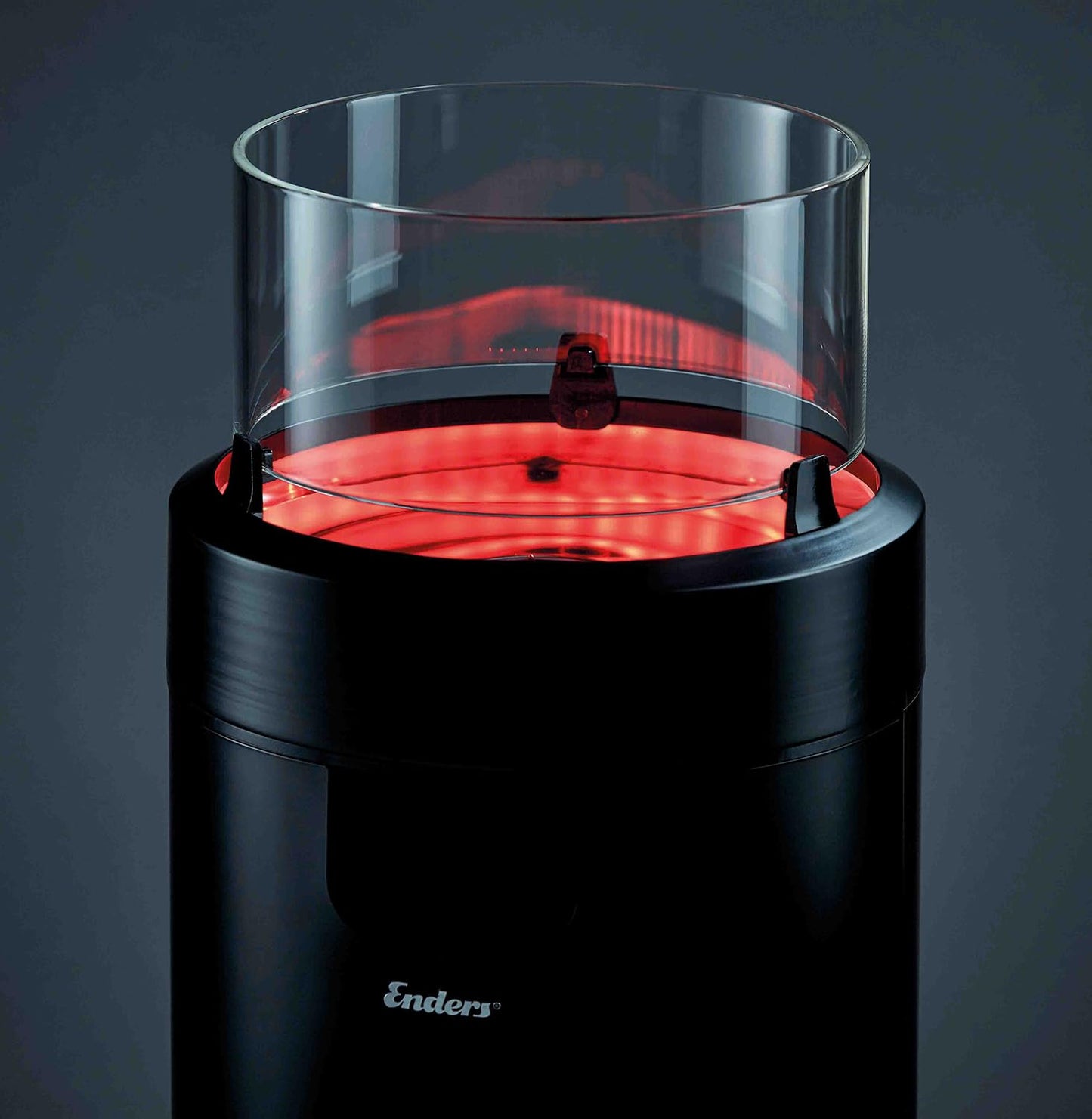 Enders Terrassenfeuer NOVA LED L BLACK, Gas Terrassenfeuer mit Ambientebeleuchtungen, ECO GREEN Brenner-Technologie und exzellentem Design, H102cm Ø 62cm, Schwarz #5601