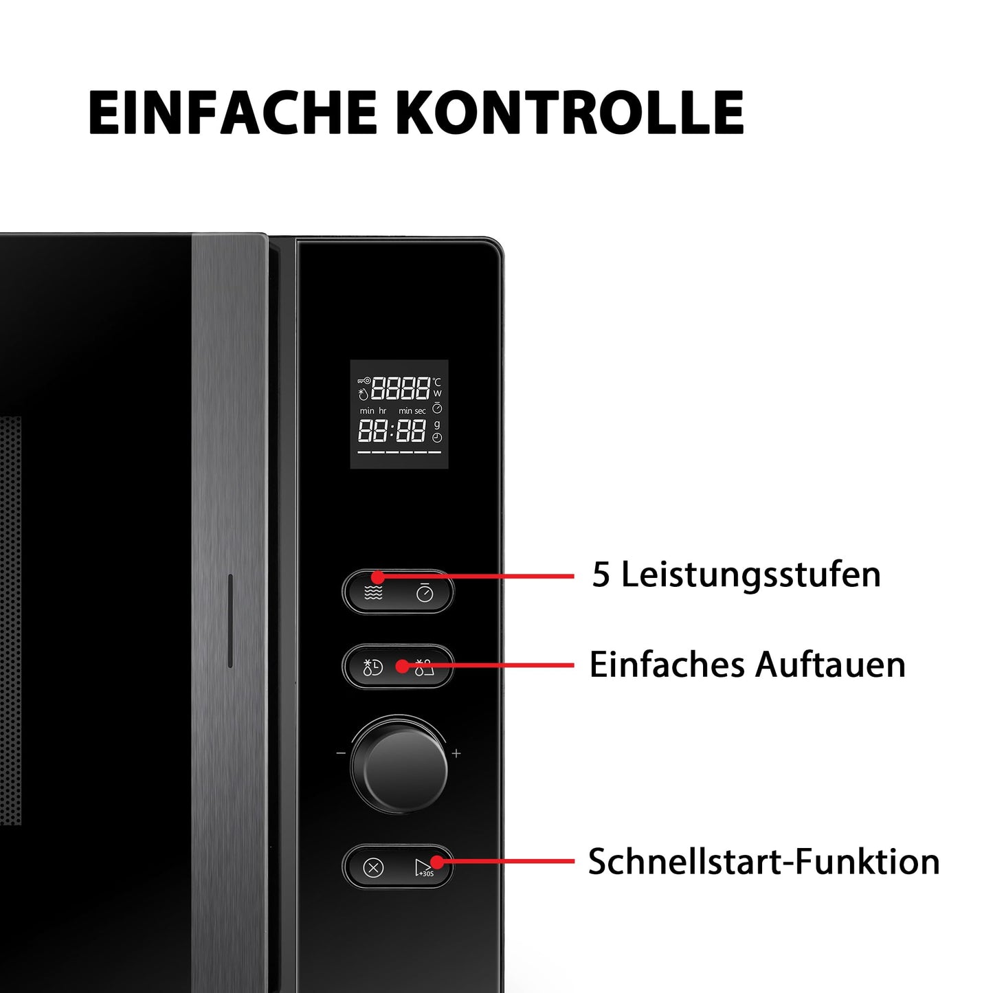 Toshiba MV-AM20T(BK) Mikrowelle/Solo-Mikrowelle/ 20 L/ 800 W/ 5 Leistungsstufen/ 12 Automatikprogramme/Emaille Innenraum/einfach zu reinigen/Auftaufunktion/Glasdrehteller (24,5 cm) /Schwarz