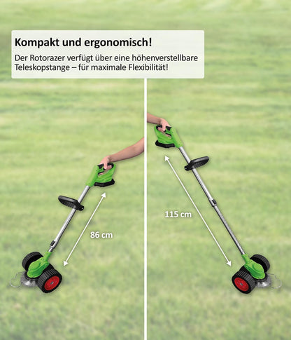 Genius 8-in-1 Gartengerät – Vielseitiges Akku-Tool für Rasen, Hecken und Bäume