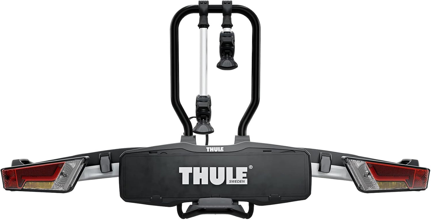 Thule Fahrradträger für Anhängerkupplung – Max. 2 Fahrräder, Klappbar, Für E-Bikes, 60 kg, Robustes Aluminium-Design