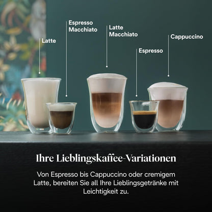 De’Longhi Dedica Style EC685.BK Siebträgermaschine | 15 cm | Milchdüse | Thermoblock | 15 Bar | Schwarz