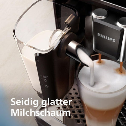 Philips Espressomaschine der Serie 5400 – Genießen Sie 12 Getränke, schnell reinigendes LatteGo, intuitives TFT-Display, anpassbare Kaffeeeinstellungen, erstklassiges Küchendesign (EP5441/50)