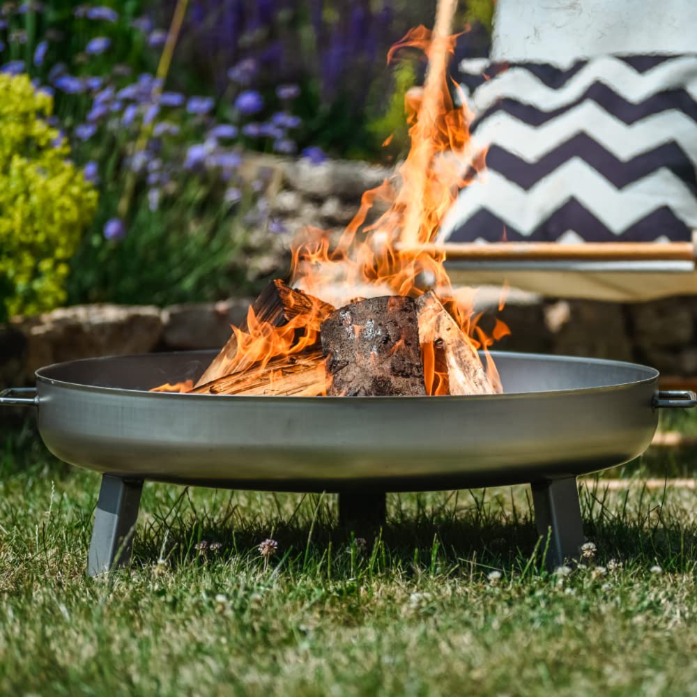 Czaja® Feuerschale Bonn Ø 80 cm - mit Wasserablaufbohrung - Feuerschalen für den Garten, Terrasse und Balkon, Feuertonne und Feuerkorb, große Feuerstelle für den Garten