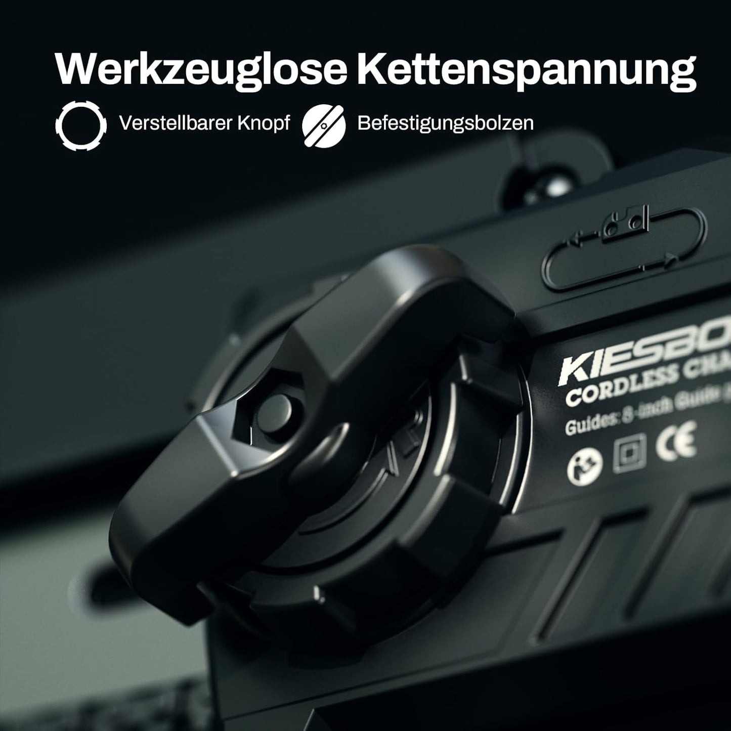 KIESBOHR CS001 Mini‑Akku‑Kettensäge (18 V, bürstenlos) — 20 cm Schwert, kompatibel mit Makita‑18V