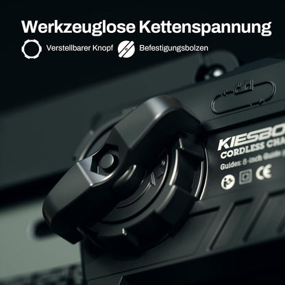 KIESBOHR CS001 Mini‑Akku‑Kettensäge (18 V, bürstenlos) — 20 cm Schwert, kompatibel mit Makita‑18V