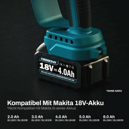 KIESBOHR CS001 Mini‑Akku‑Kettensäge (18 V, bürstenlos) — 20 cm Schwert, kompatibel mit Makita‑18V