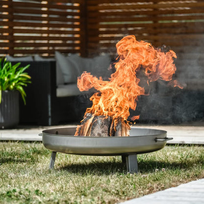 Czaja® Feuerschale Bonn Ø 80 cm - mit Wasserablaufbohrung - Feuerschalen für den Garten, Terrasse und Balkon, Feuertonne und Feuerkorb, große Feuerstelle für den Garten