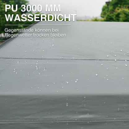 EVER ADVANCED Gerätehaus 9.8m³ Gerätezelt 190x230x225cm, 3000MM Wasserdichtes Geräteschuppen mit 2 Belüftungsöffnungen, Fahradgarage Fahrradschuppen Aufbewahrungsgarage Allzwecküberdachung, Grau