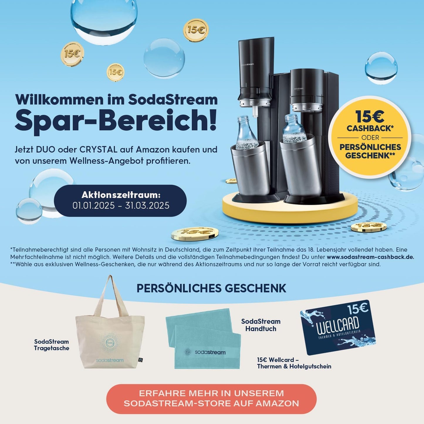 Sodastream Crystal 3.0 Wassercarbonator – Elegantes Design, Gläser inklusive, Umweltfreundlich