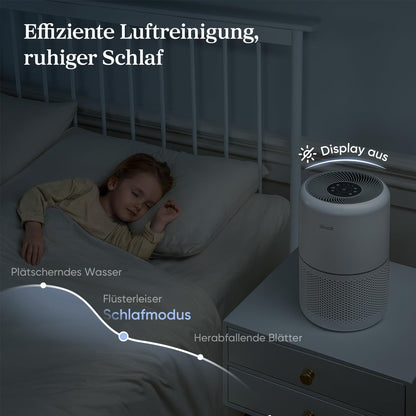 LEVOIT Luftreiniger mit HEPA Luftfilter gegen 99,97 Prozent Schimmel Staub Pollen Tierhaare, Luftqualitäts-Feedback und Auto-Modus, CADR 240m³/h für Raucherzimmer, Air Purifier 22dB Schlafmodus Timer