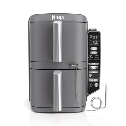 Ninja Double Stack Heißluftfritteuse – 9,5 L, Schwarz/Copper (2‑Schubladen, 6 Programme)