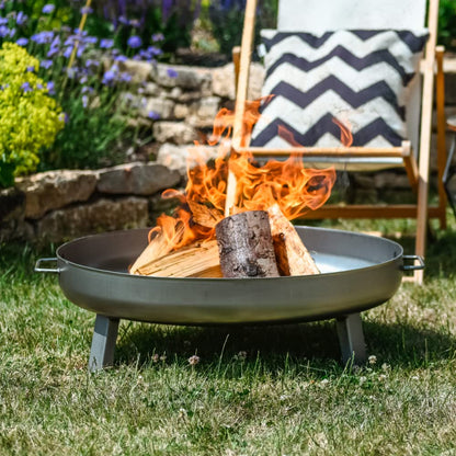 Czaja® Feuerschale Bonn Ø 80 cm - mit Wasserablaufbohrung - Feuerschalen für den Garten, Terrasse und Balkon, Feuertonne und Feuerkorb, große Feuerstelle für den Garten