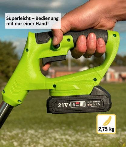 Genius 8-in-1 Gartengerät – Vielseitiges Akku-Tool für Rasen, Hecken und Bäume