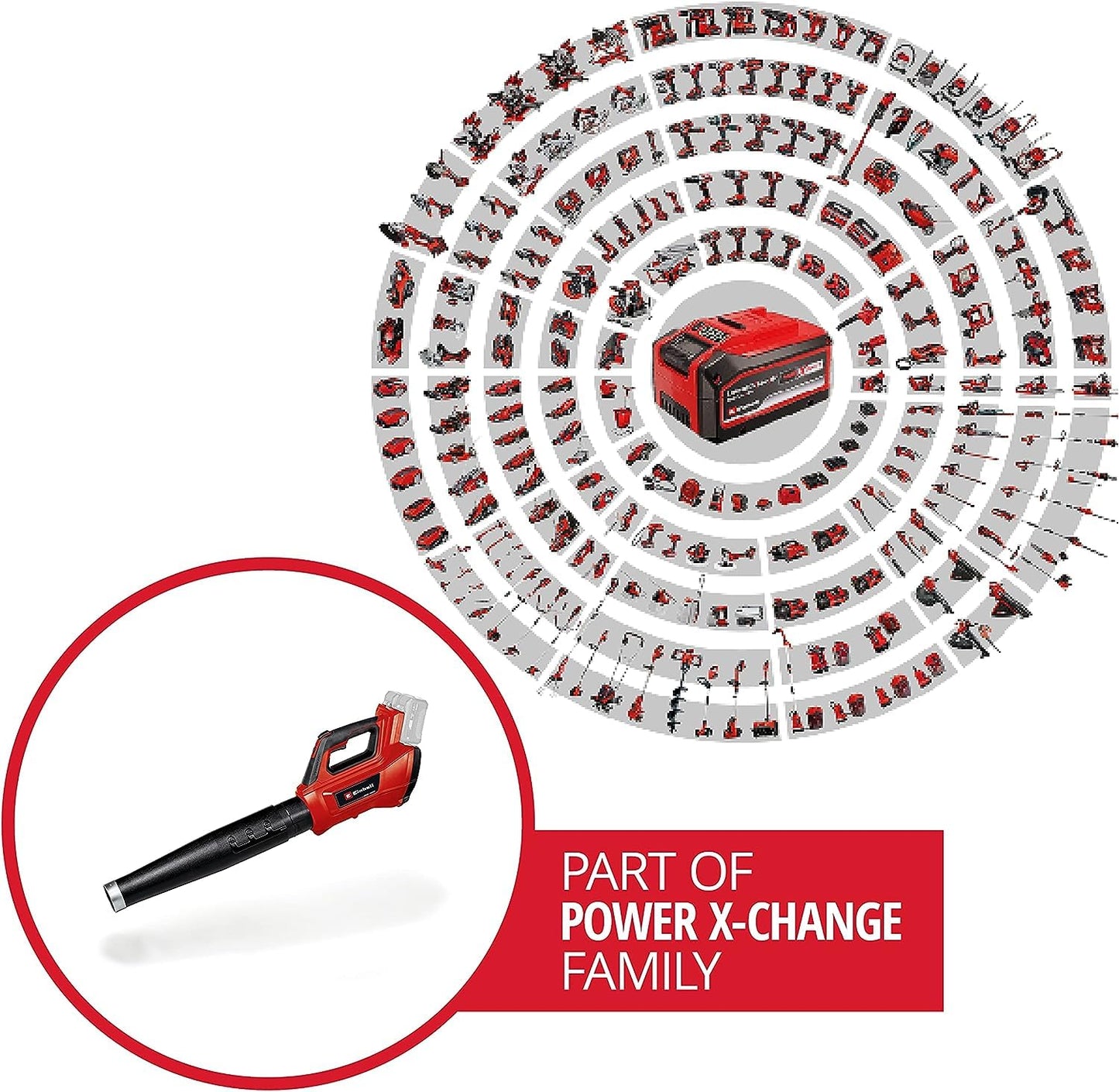 Einhell Professional Akku-Laubbläser GP-LB 36/210 Li E-Solo Power X-Change (Lithium-Ionen, 816m³/h Blasleistung, Turboschalter, 3-stufiges + abnehmbares Rohr, ohne Akku und Ladegerät)