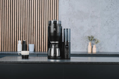 Melitta AromaFresh Therm Pro X Filterkaffeemaschine | Keramikmahlwerk | Thermoskanne | Timer | Schwarz