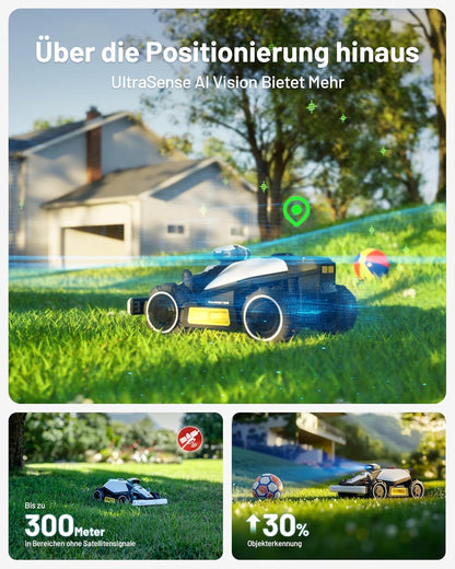 Mammotion LUBA Mini AWD 800 Mähroboter – Intelligenter Allround-Rasenpflegeautomat mit 4G, Virtuellem Zaun und Offroad-Fähigkeit für bis zu 1500 m²